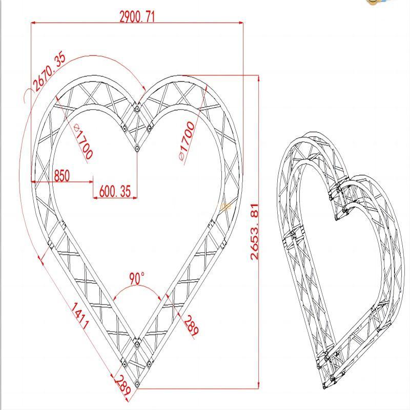 Concert Heart Shape Truss