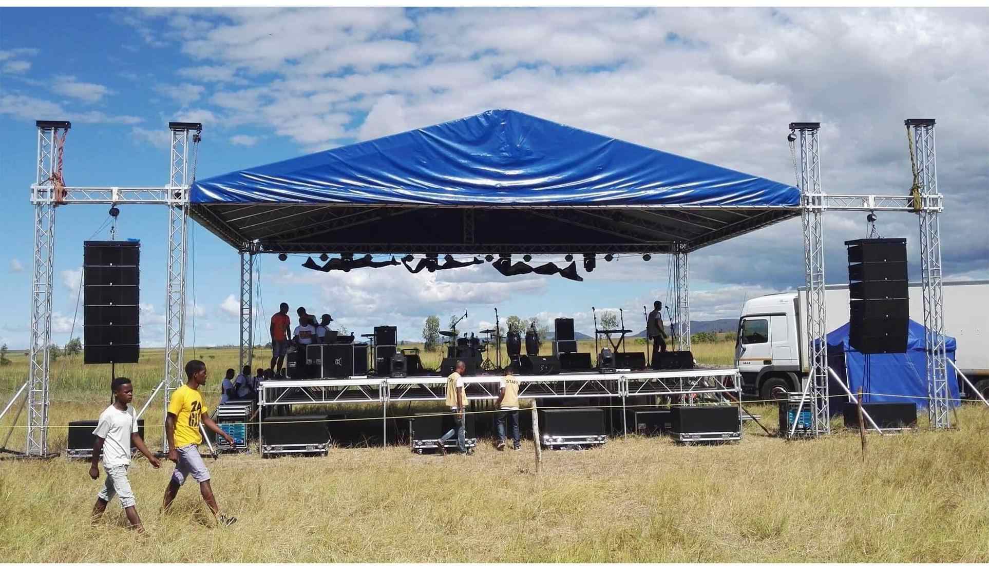 african concert roof stage