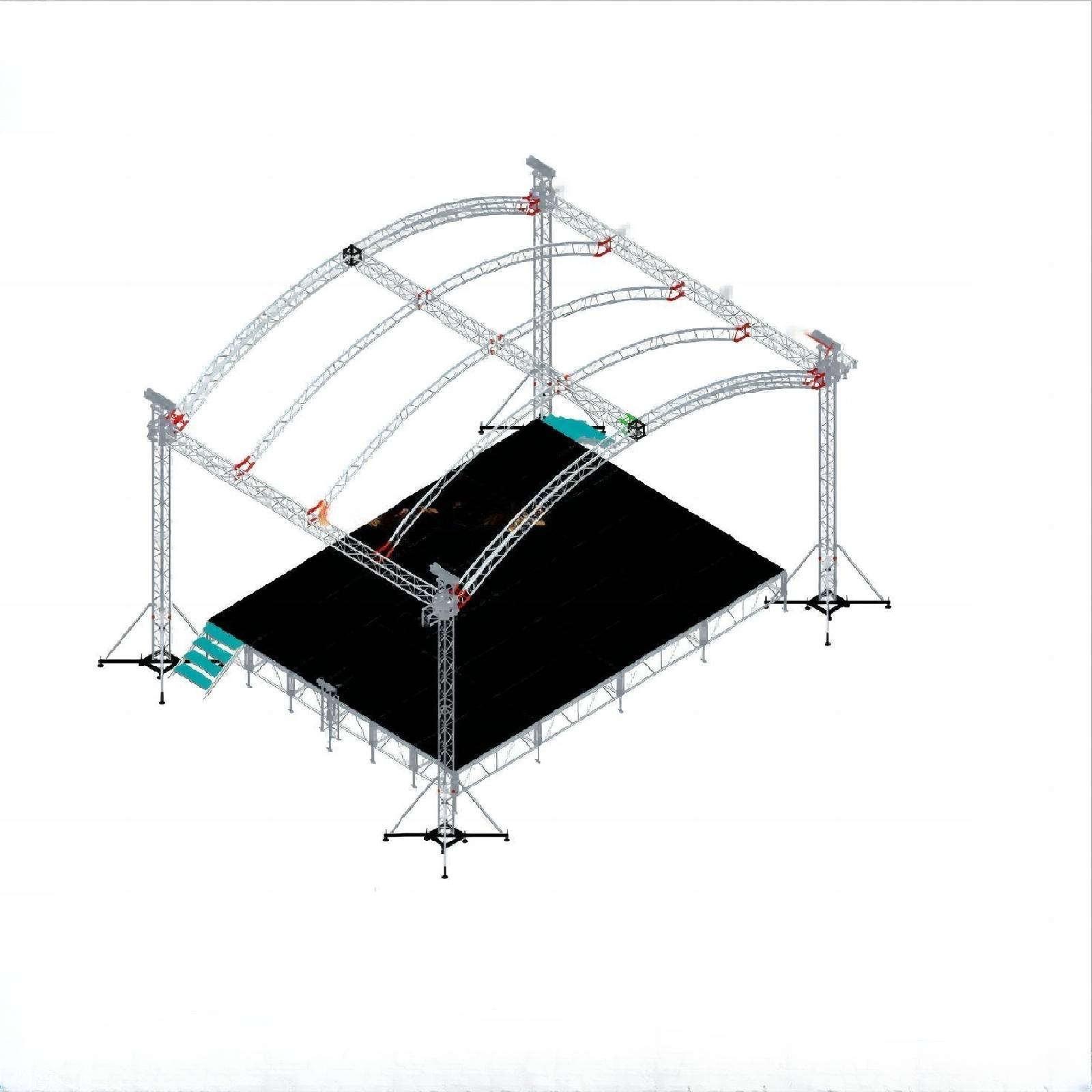 curve roof truss system