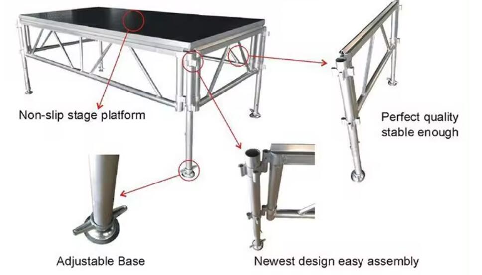 portable platform truss stage for wedding stage