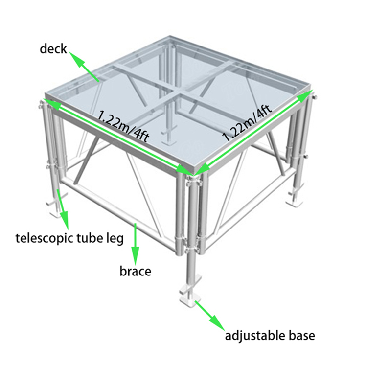 acrylic glass stage